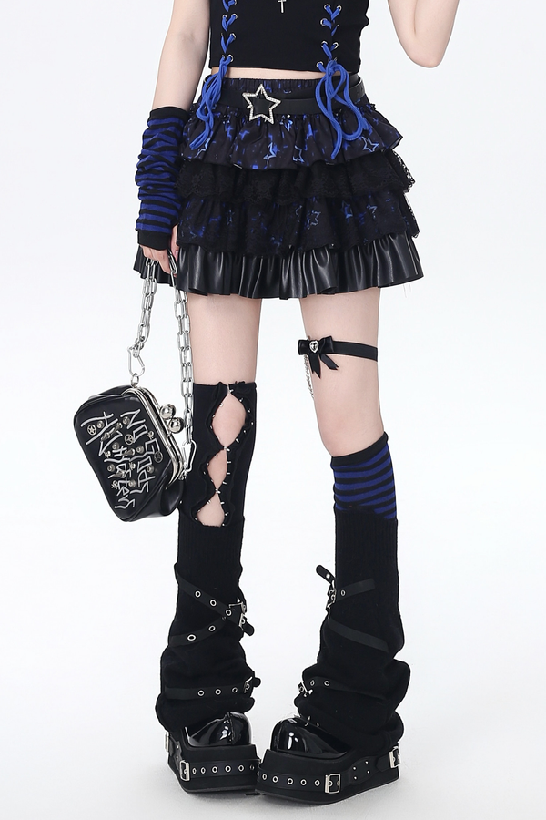 Jupe à volants Star Girl Sombre + Ceinture