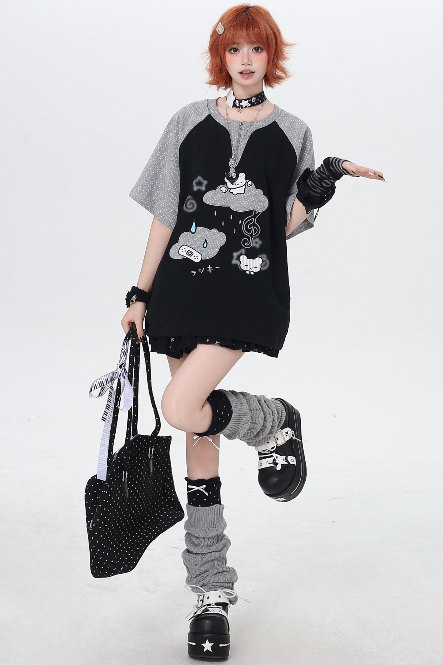 Two-Tone Loose Oversized Top