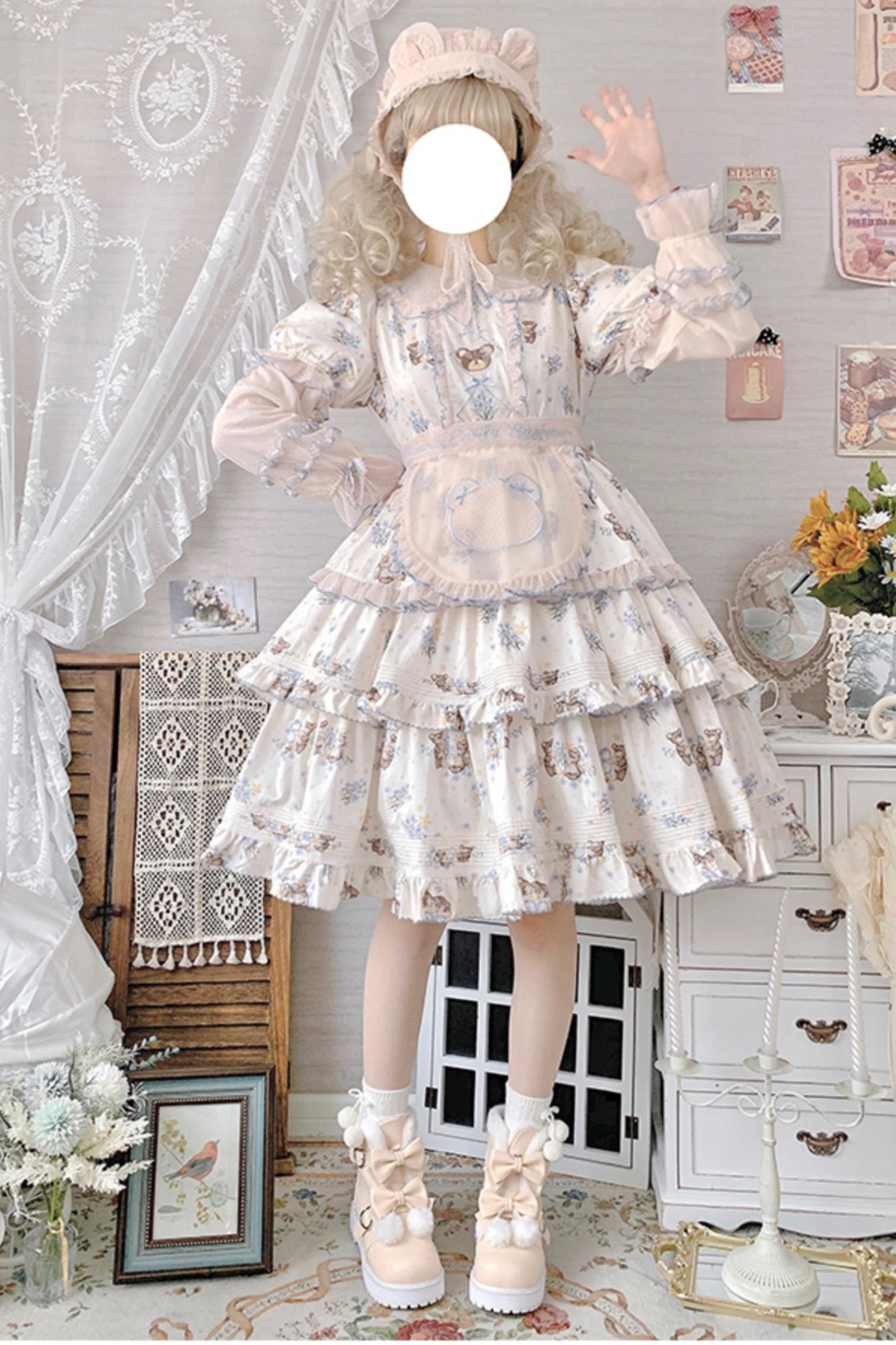 リボンプラットフォームソールブーツ