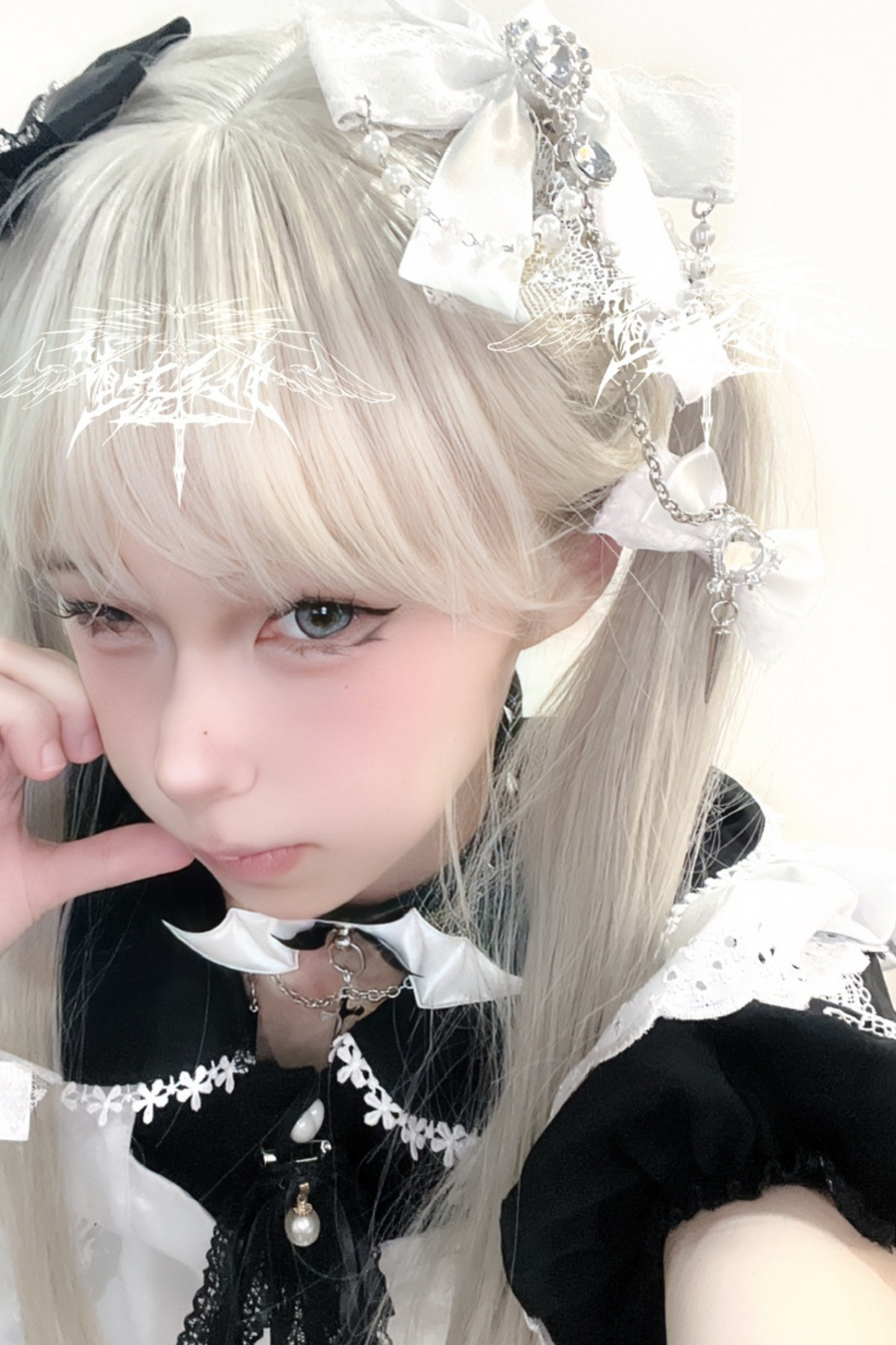 レースリボンサブカルクリップ