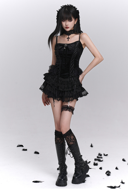 ゴーストガールゴシックパフィースカート＋キャミソール＋ショートアウター