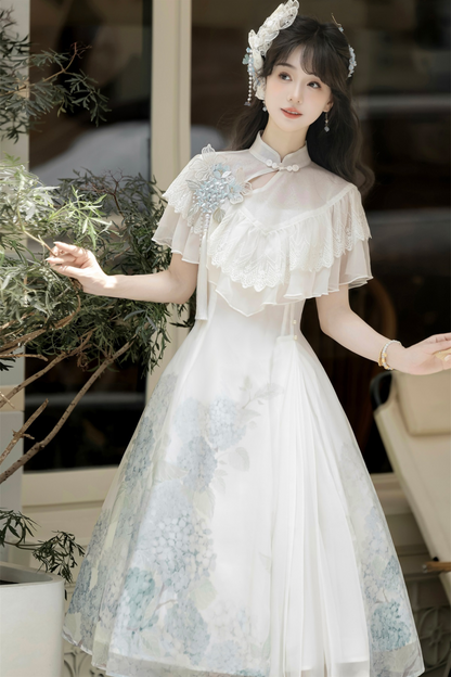 アジサイレターエレガントロリータサスペンダードレス+ショール