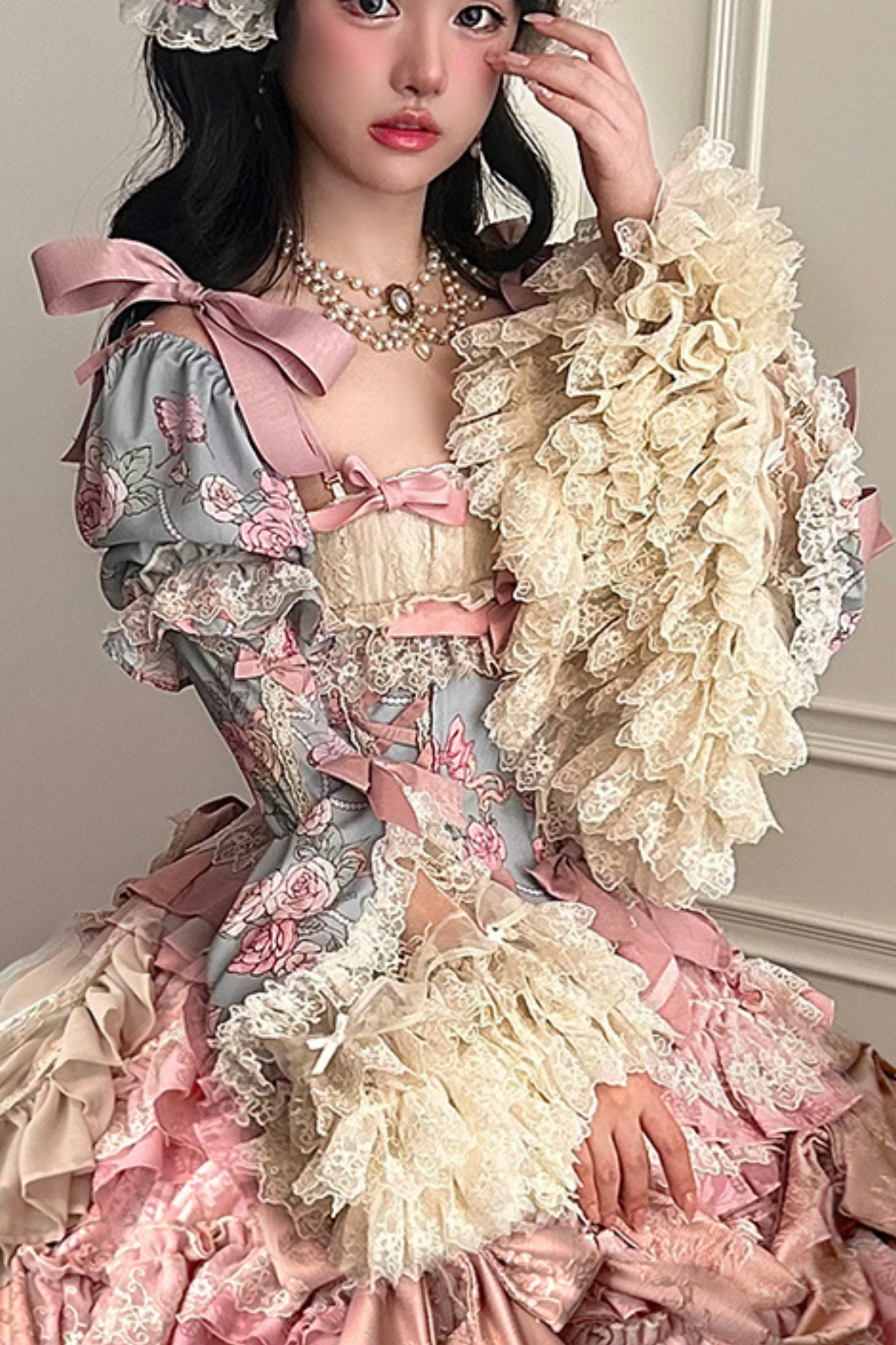 ジュエルローズフラワーマリッジロリータセットアップ