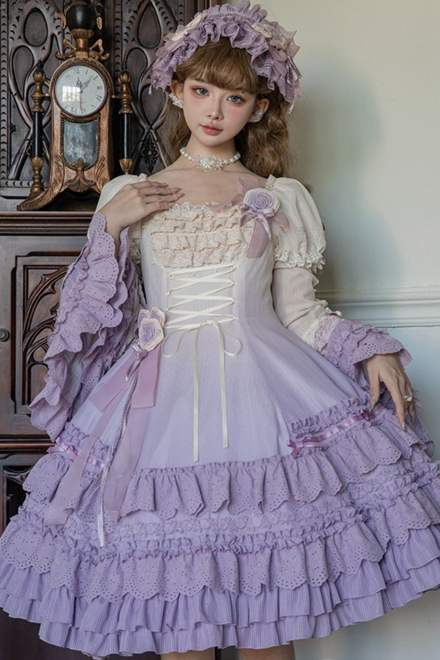 [Reservation Product] Frilled Gradient Princess Lolita Dress Set