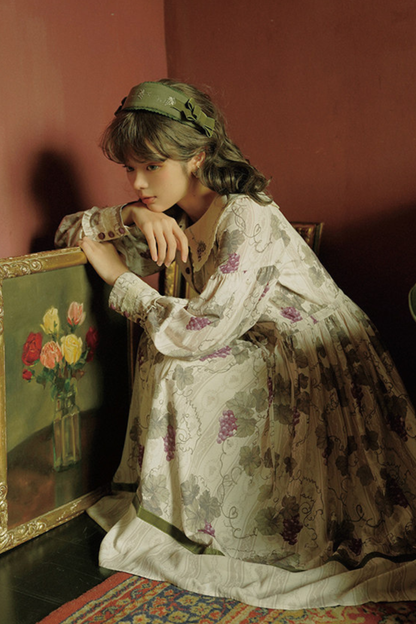 レトロフラワーロリータドレス