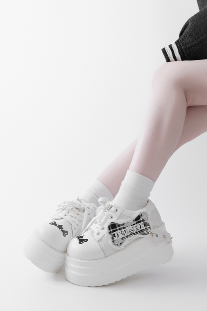 록큰롤 서브컬쳐 두꺼운 스니커즈