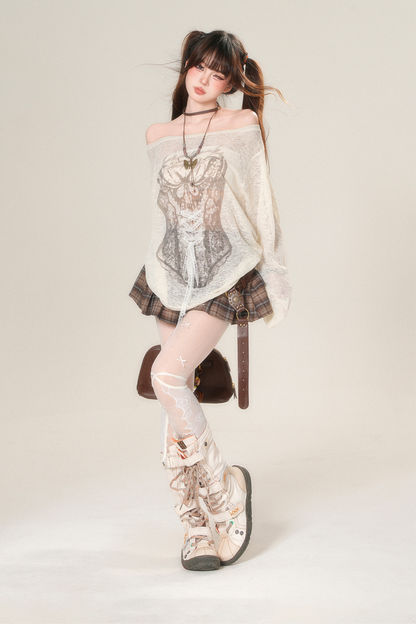 Loose Lace Design Top