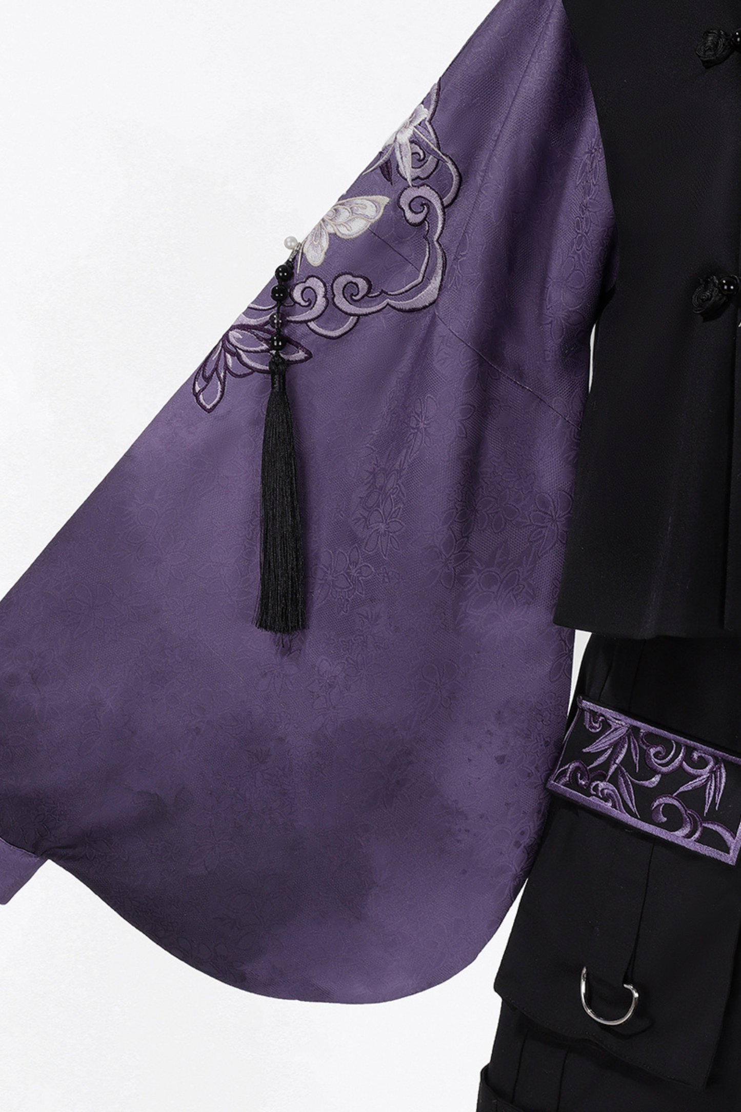 Dark china top + vest + shorts + necklace