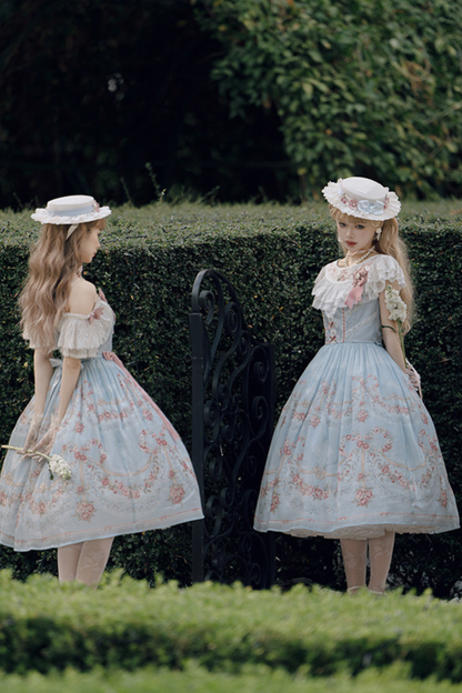 Vilandry Garden Off-Shoulder Dress + Jumper Skirt + Cape