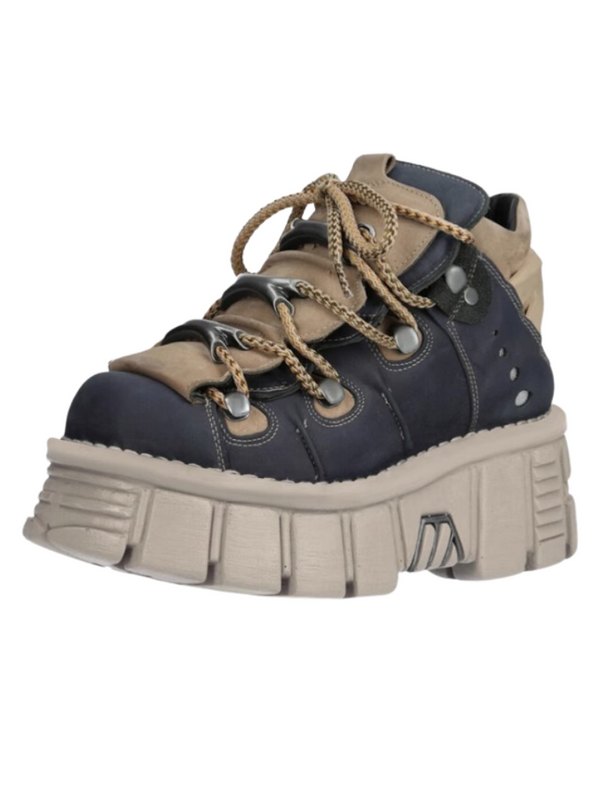 11 Color Pan Clock Retro Leather Metal Power Salls Neaker