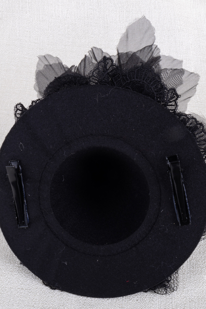 Lace Lolita Gothic Witch Hat + Hat Clip