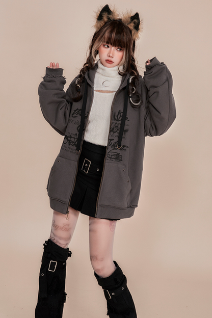 Wolf Ear Hood Loose Hoodie