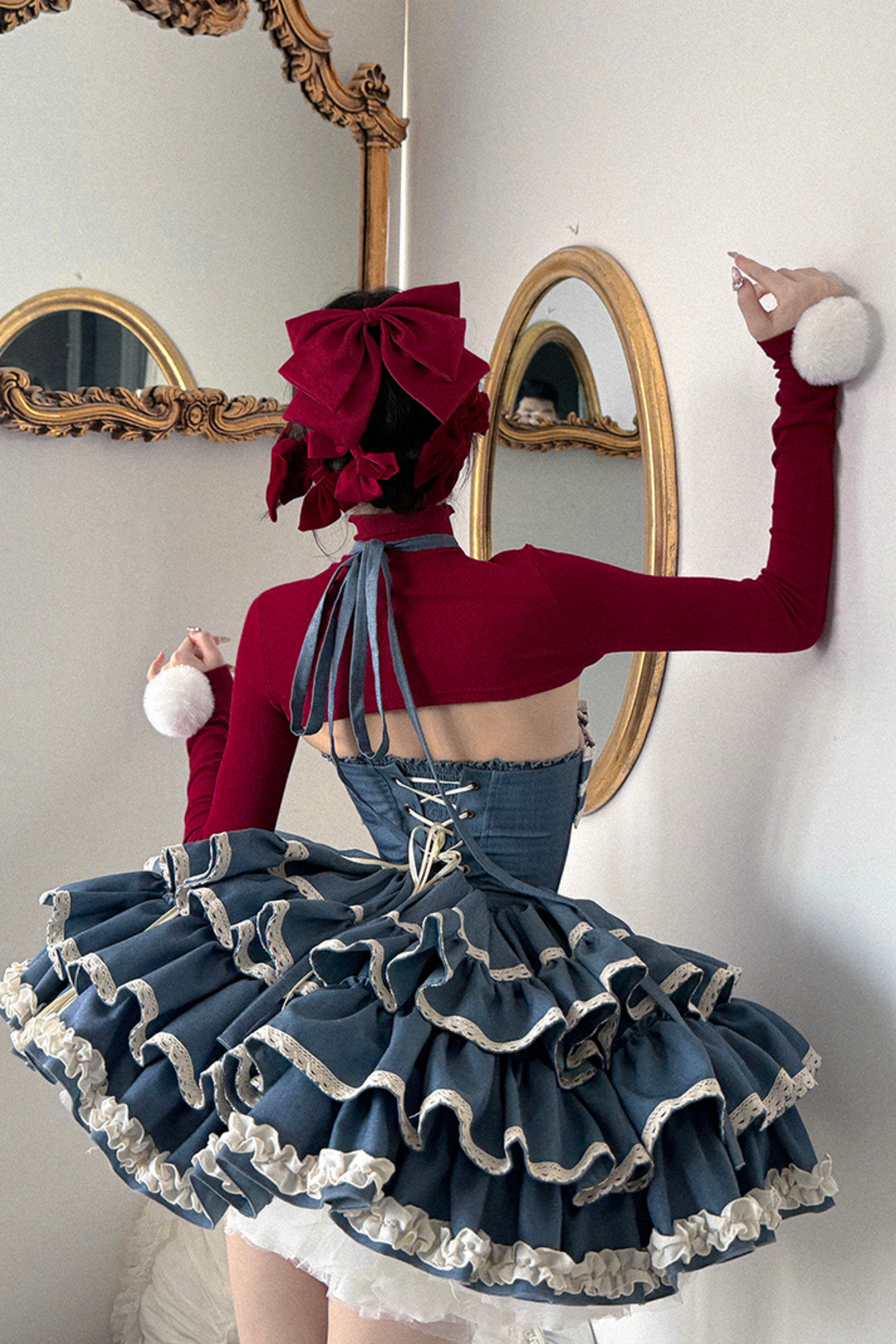 Cherry Rabbit Lolita Dress + Short Cardigan