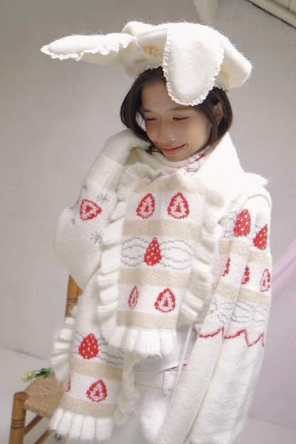 レースラビットイヤーベレー帽