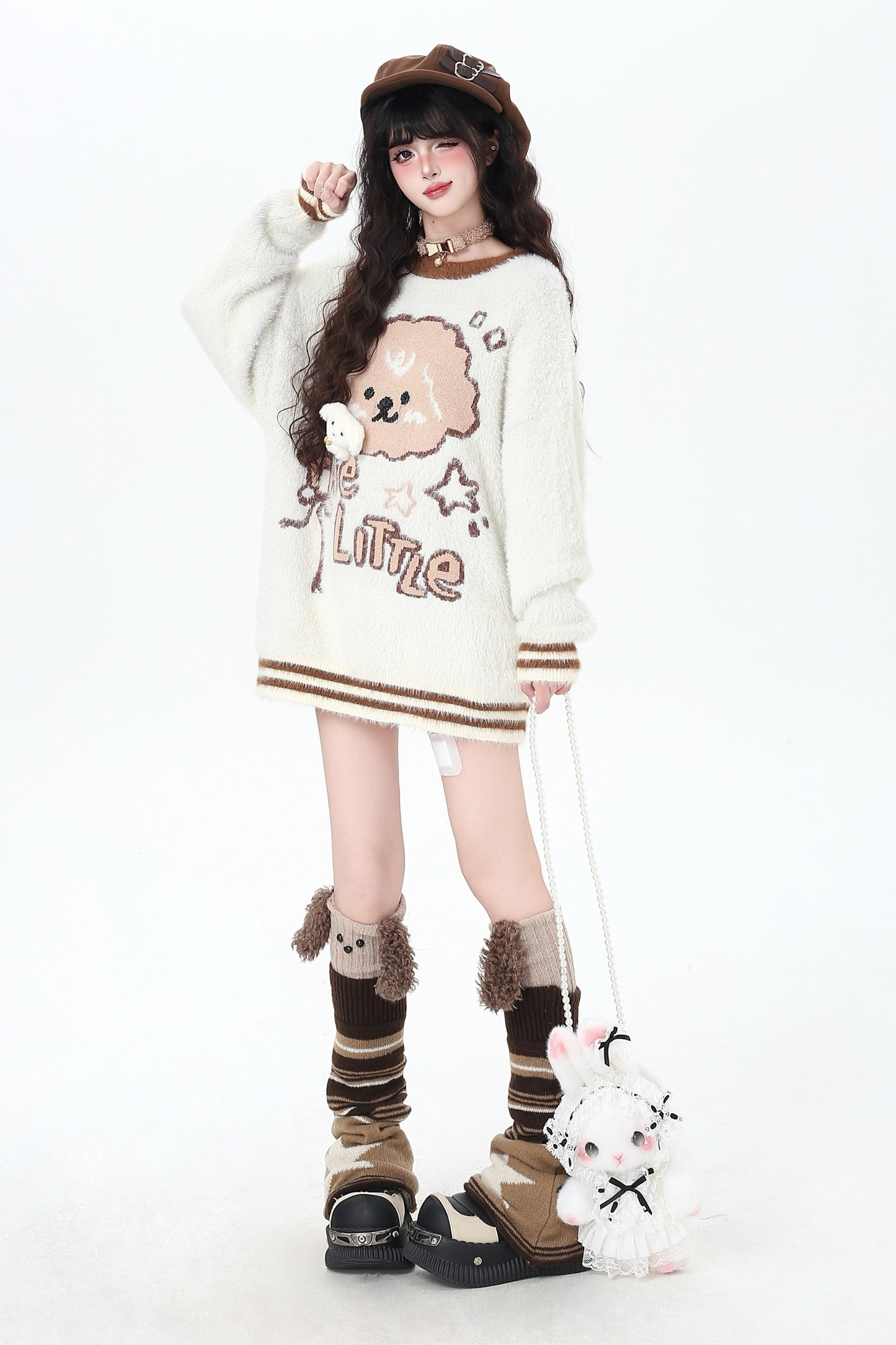 ルーズアニマルデザインセーター