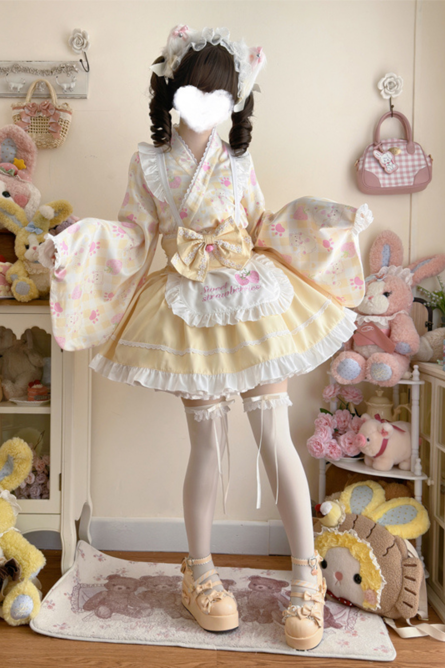 [Reservation Product] Strawberry Retro Cafe Japanese Style Lolita Dress
