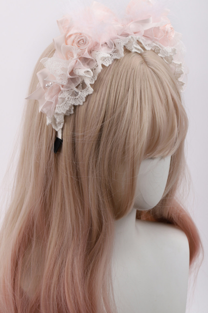 Milk Pink Lace Headband