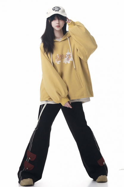 クリーミージャケット+Tシャツ+フードスウェット+スウェットパンツ