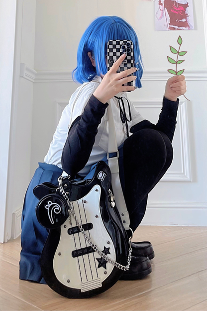 Dark Pop Color Blocking Crossbody Bag