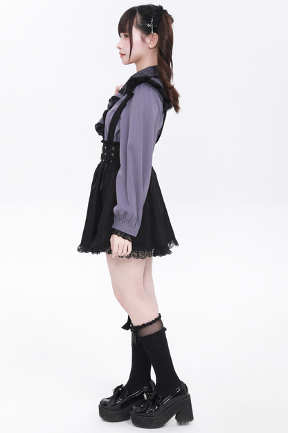 Stone Buckle Straps Skirt