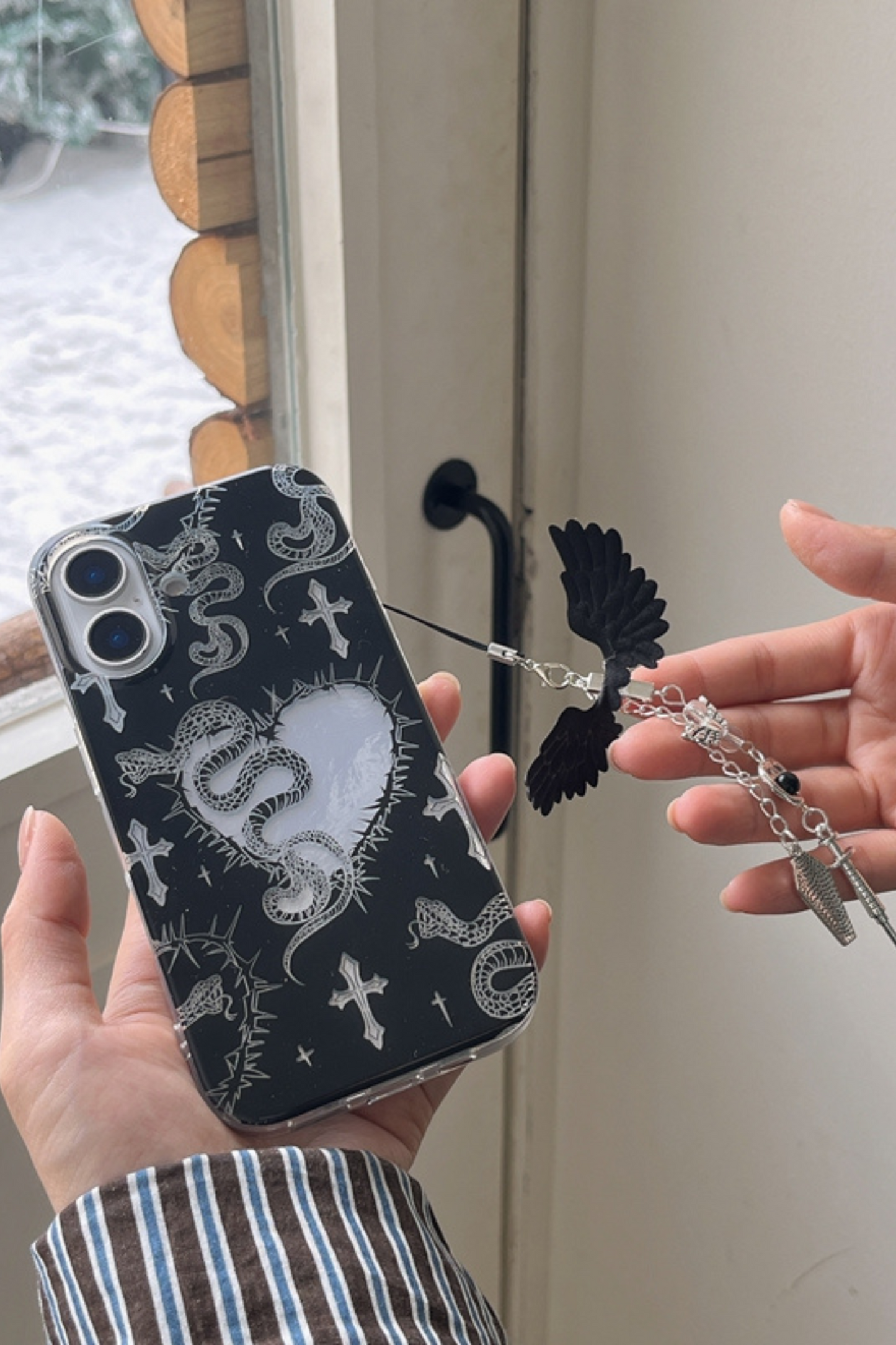 Cross Love Snake iPhone Case