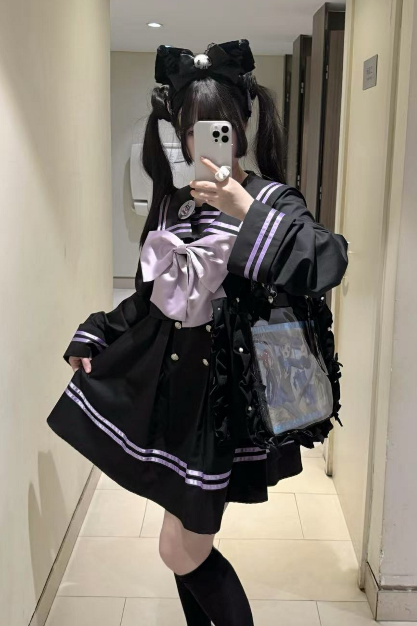 セーラー サブカルチャーワンピース+ビックリボン