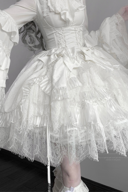 ゴシックバードロリータジャンパースカート+パンプキンパンツスカート+カーテンスカート