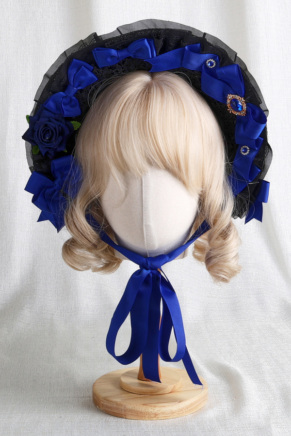 リボンゴシックロリータボンネット