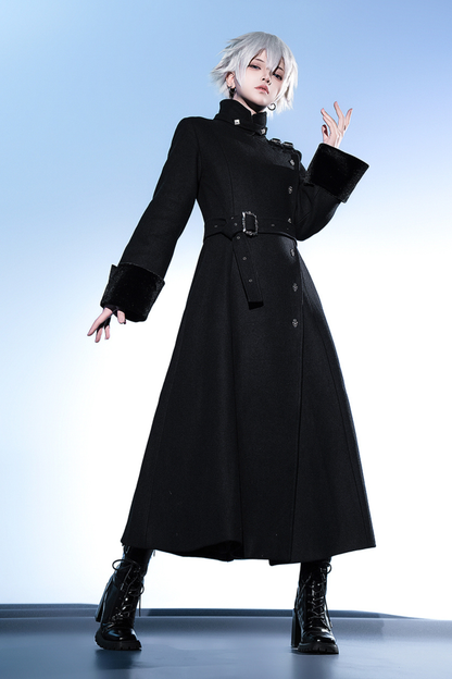 スタンドネック皇子ロングコート