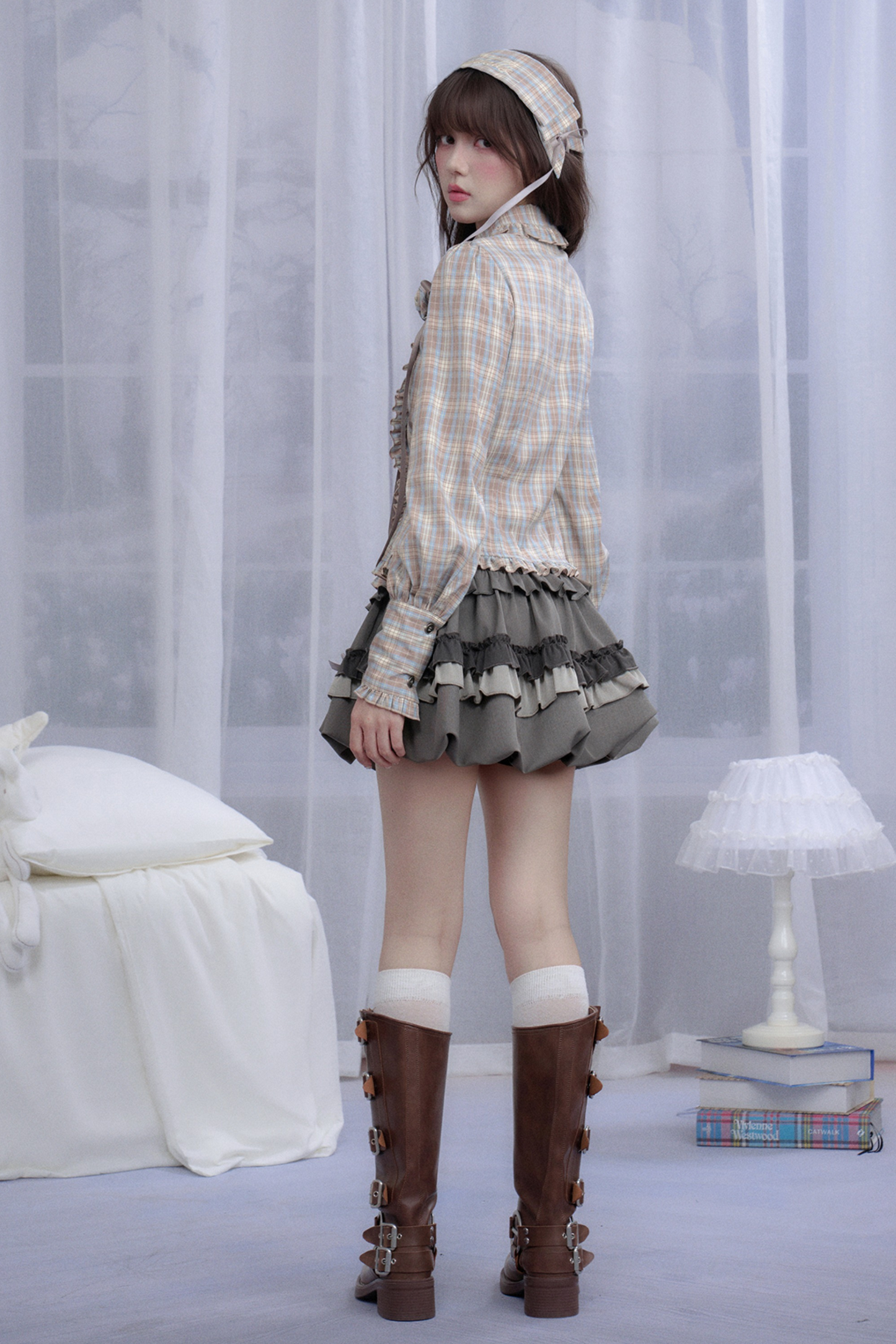 スイートクールリボンバルーンスカート(インナーパンツ付き)