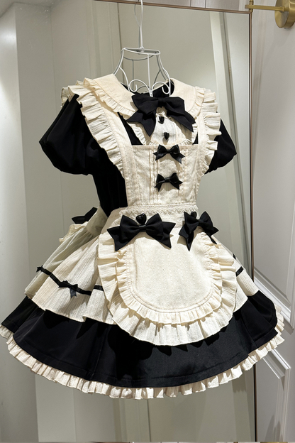 Little Maid Elegant Lolita Dress + Apron + Sleeve + Headband