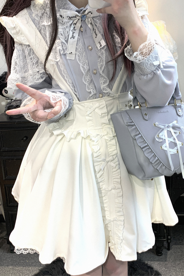 Frilled Lace Mine Suspender Skirt