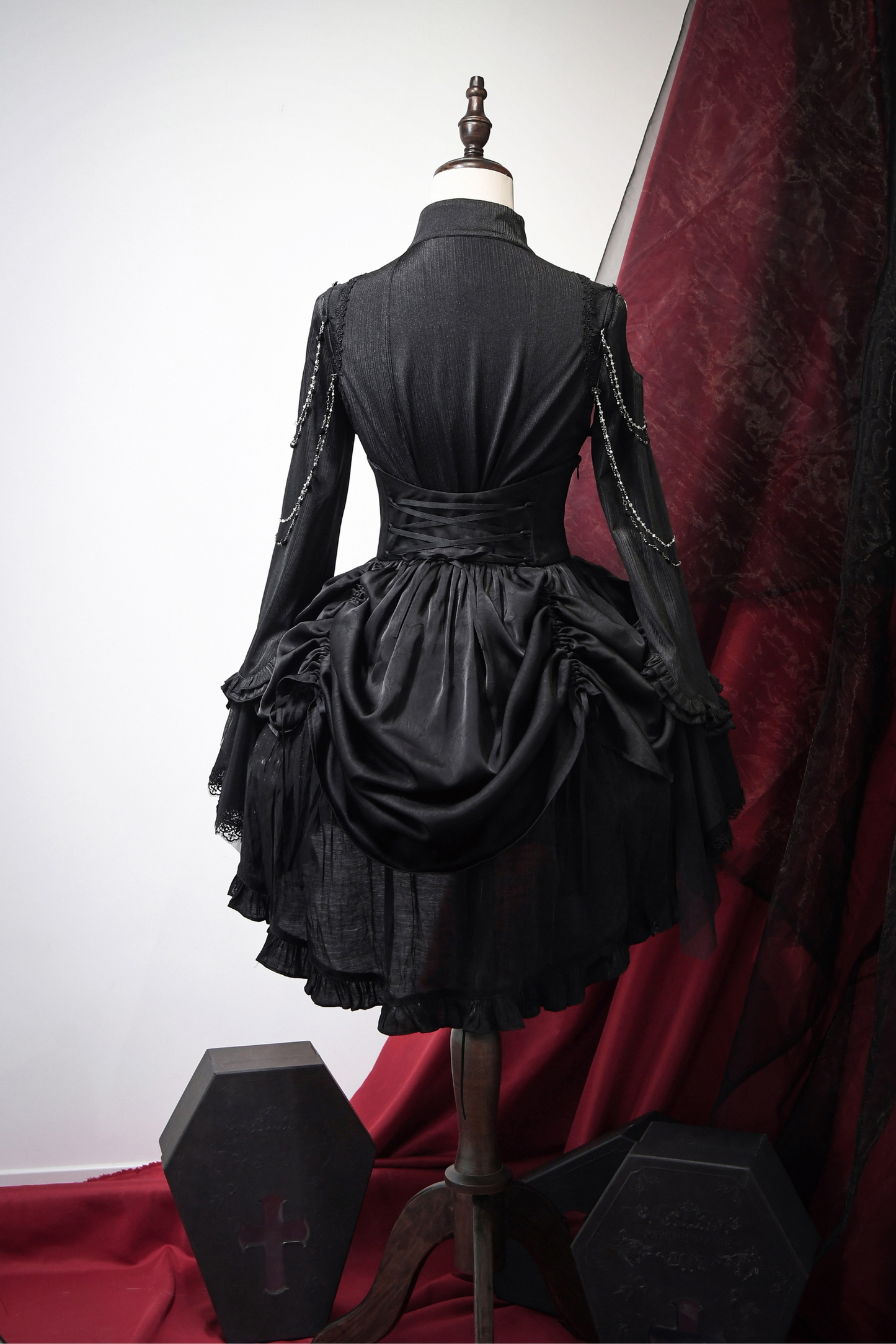 ダークフラワーゴシックロリータセットアップ