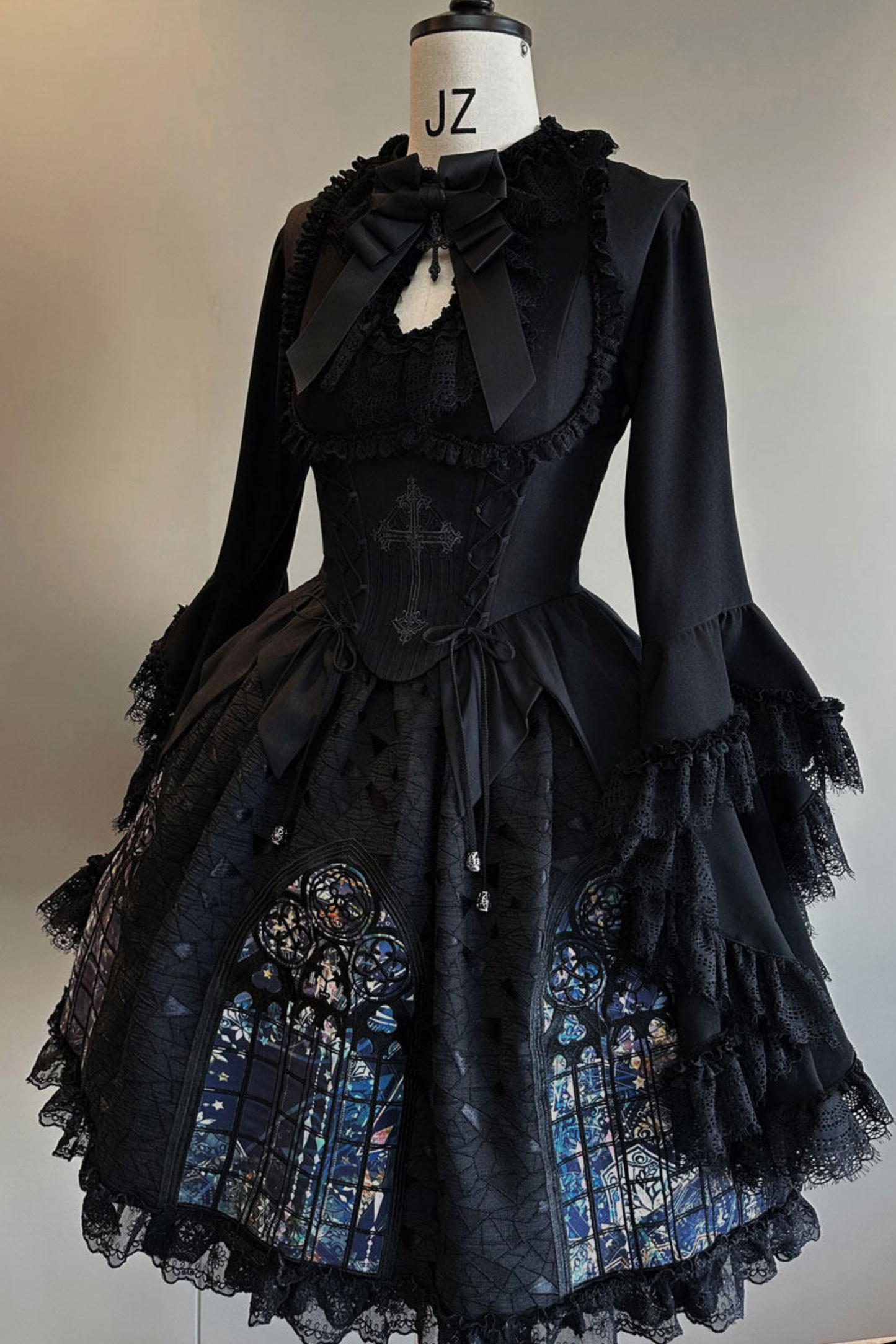 Gothic Lolita Jumper Skirt + Dark Top + Girdle