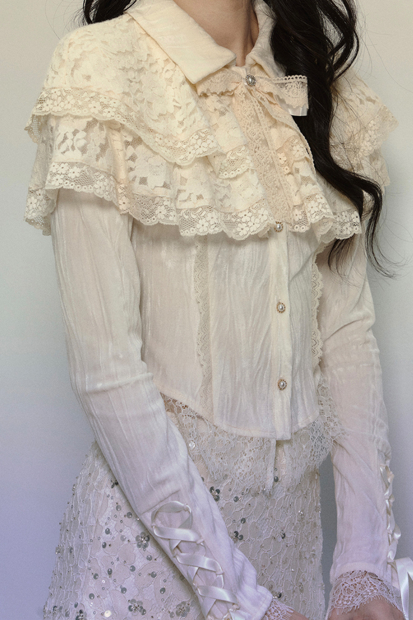 French Lace Elegant Shirt