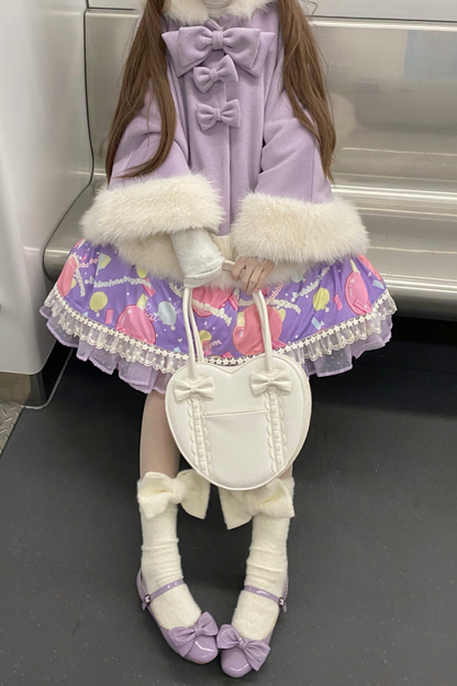 【12月18日予約締切】猫耳ファーフーディーケープコート