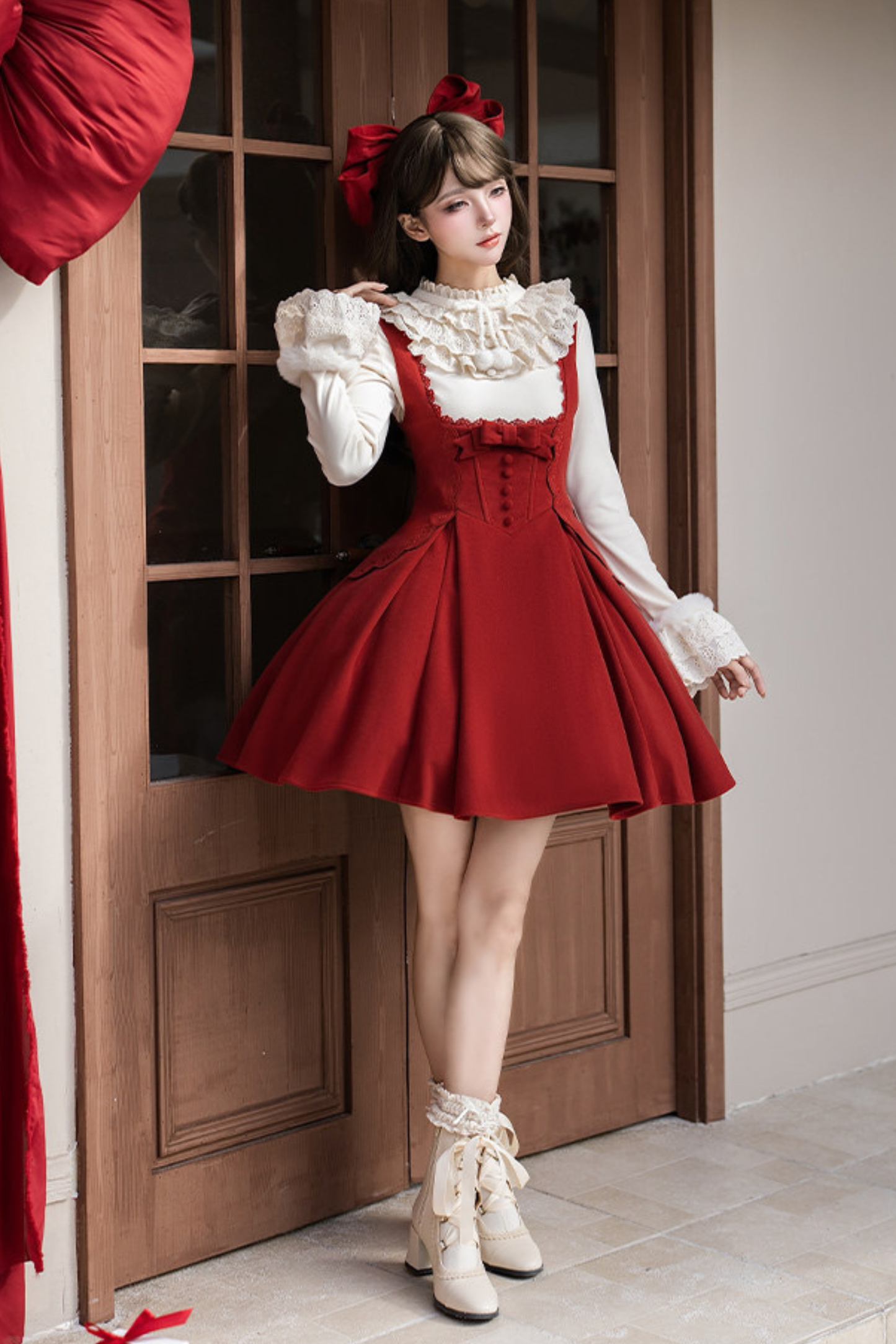 Velvet Rose Suspender Dress + Top + Ribbon
