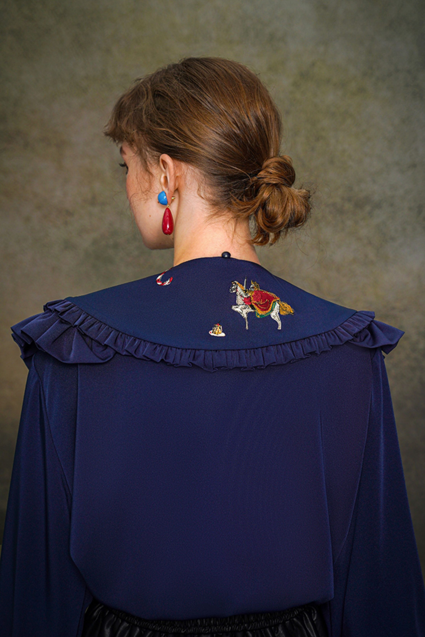 フレンチレトロショールデザインブラウス