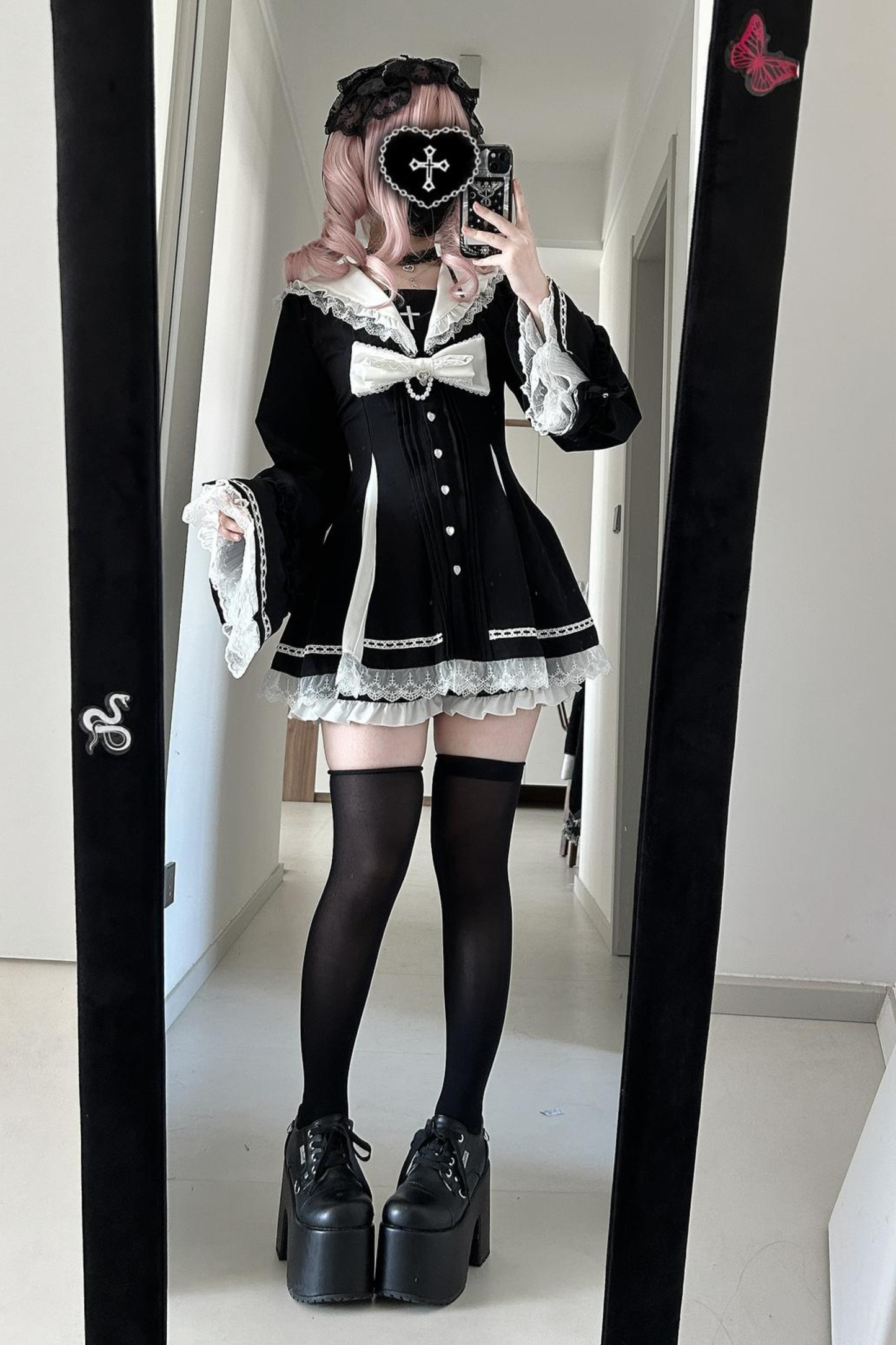 レース地雷トップス+パンツ