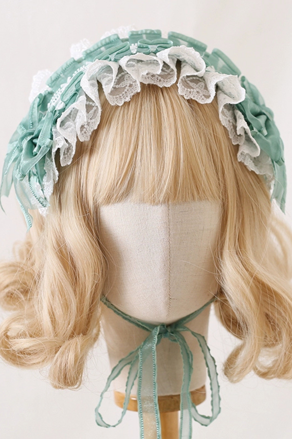フラワーフリルロリータヘッドバンド
