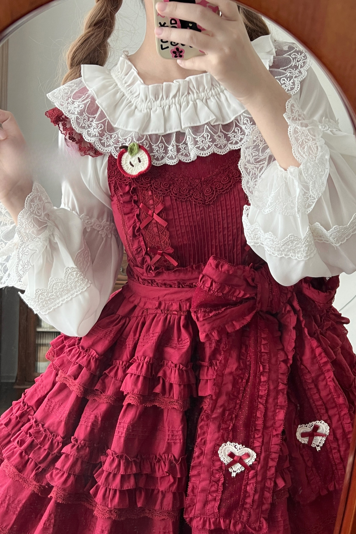 Off-the-shoulder long sleeve Lolita blouse