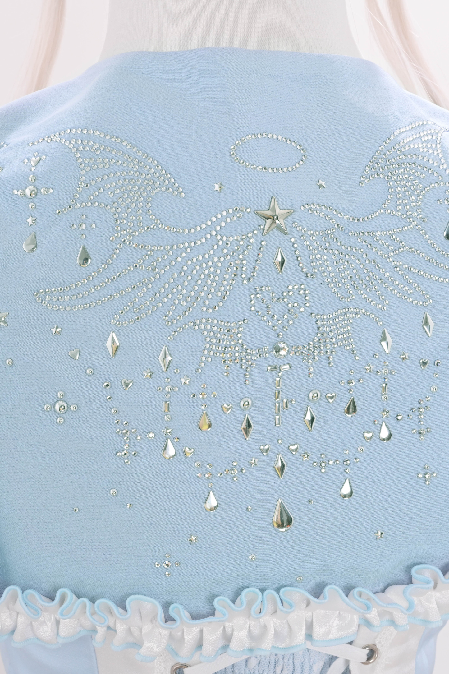 水色天使系列上衣+裙子+衬衫领+袖子+帽子+夹子