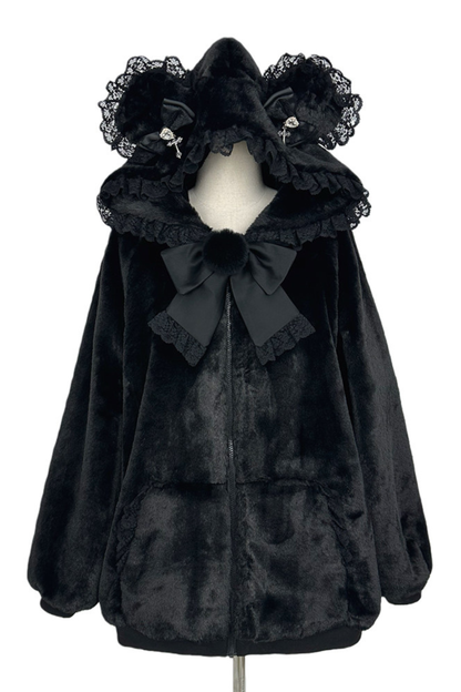 Snow Mouse Lace Fur Coat