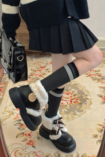 Retro Plush Snow Boots