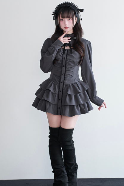 リトルゴスレースリボンドレス+ショートパンツ