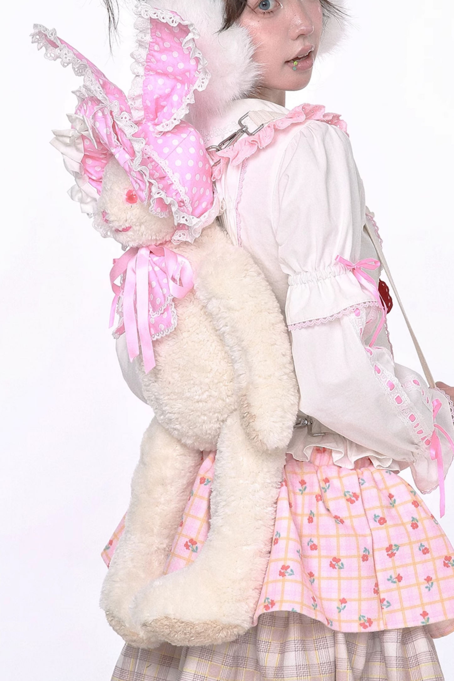 Dot Hat Rabbit Backpack