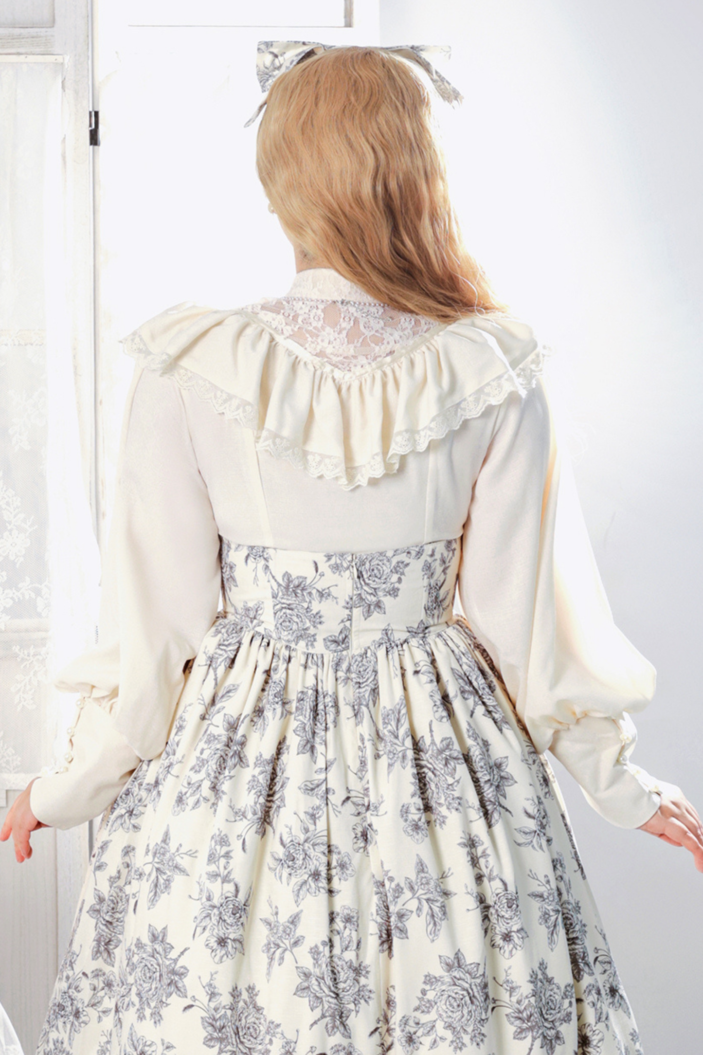 Ketch Wild Rose Stand Collar Lolita Blouse