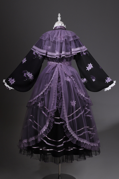 ダークチャイナクロスカラードレス+オーバードレス+スカート