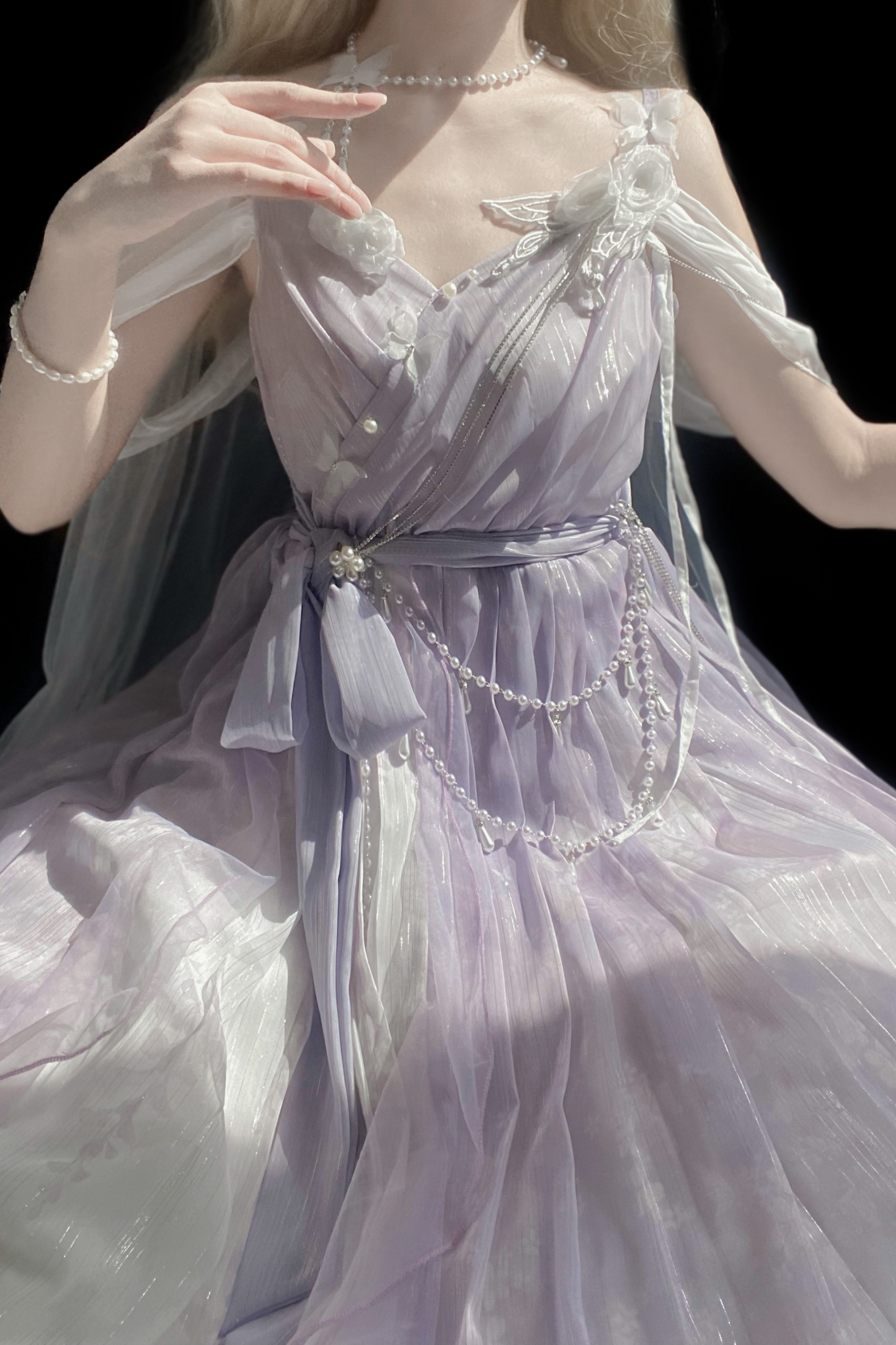 [Reservations] Sweet is Elegant Girly Dress + Shawl + Necklace