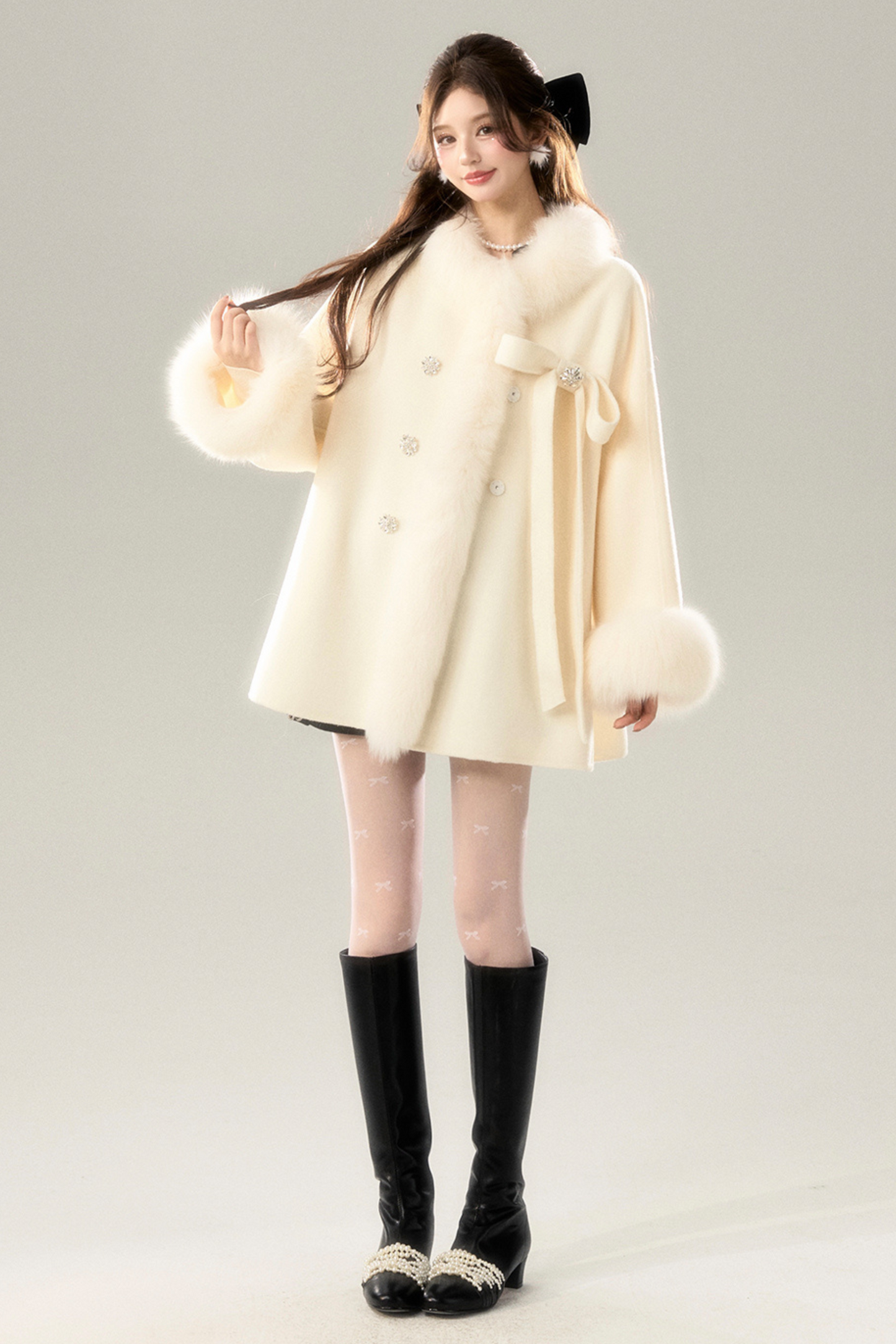 Fox Fur Sweet Bow Coat